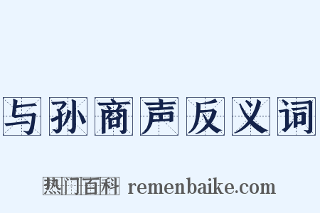 与孙商声反义词是什么意思的图片